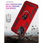 Wholesale Tech Armor Ring Stand Grip Case with Metal Plate for iPhone 12 / iPhone 12 Pro 6.1 inch (Black)